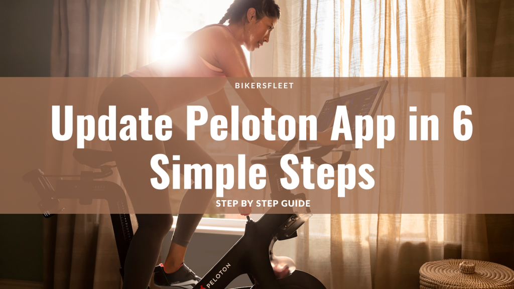 Girl Exercising on Peloton Bike in a room - Peloton App Update in 6 simple Step by Step Guide